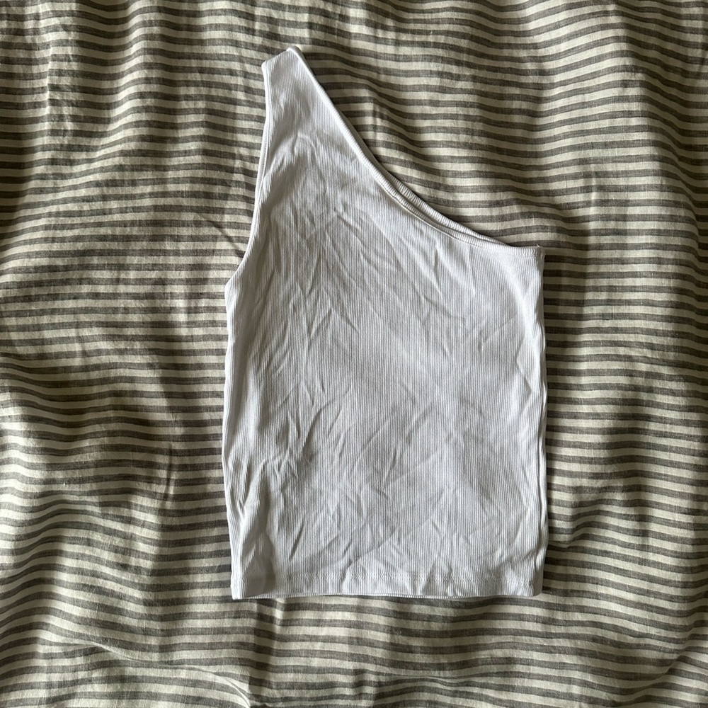 Madewell White One-Shoulder Tank